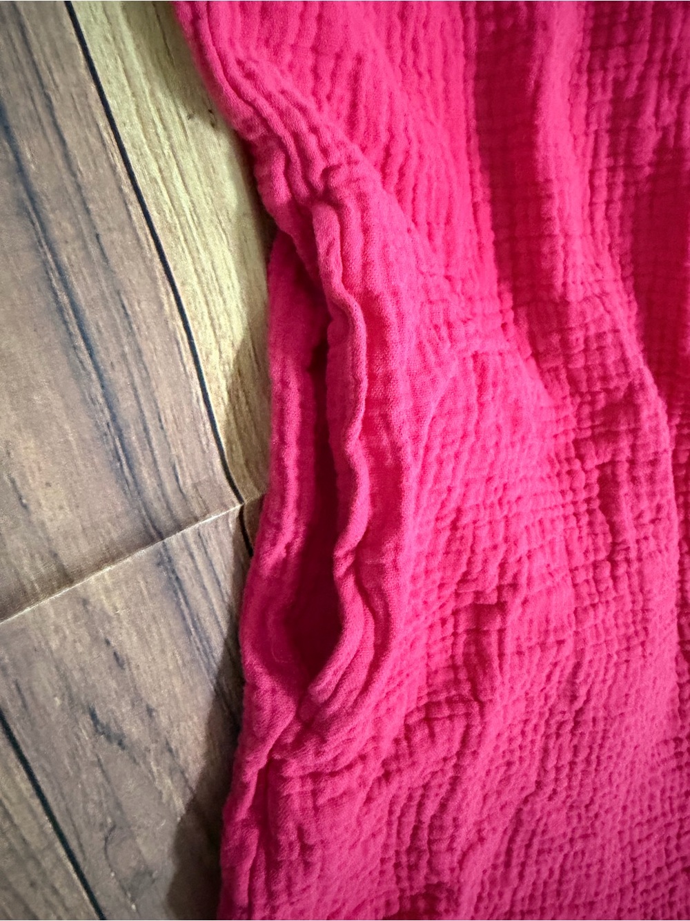 Bright Pink Textured Spaghetti-Strap Camisole - Picture 3 of 4